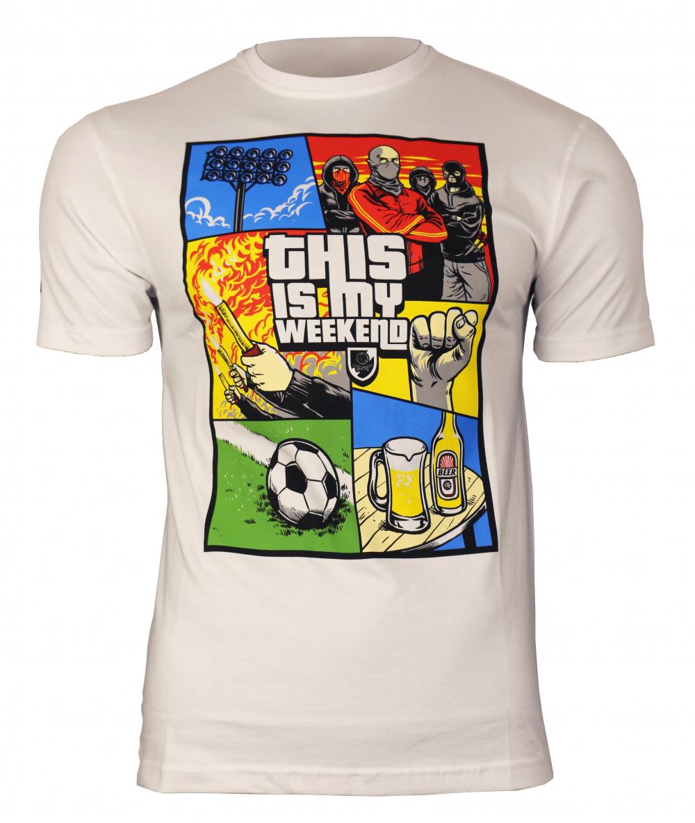 USW093W This is my weekend WHITE T-SHIRT