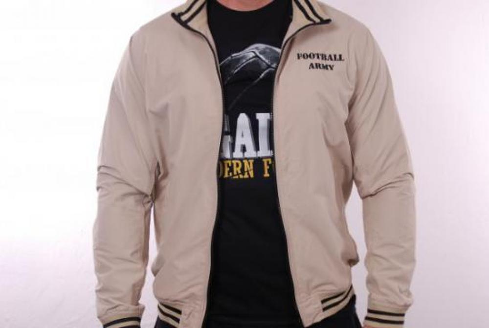J021 BOMBER JACKET football army SAND