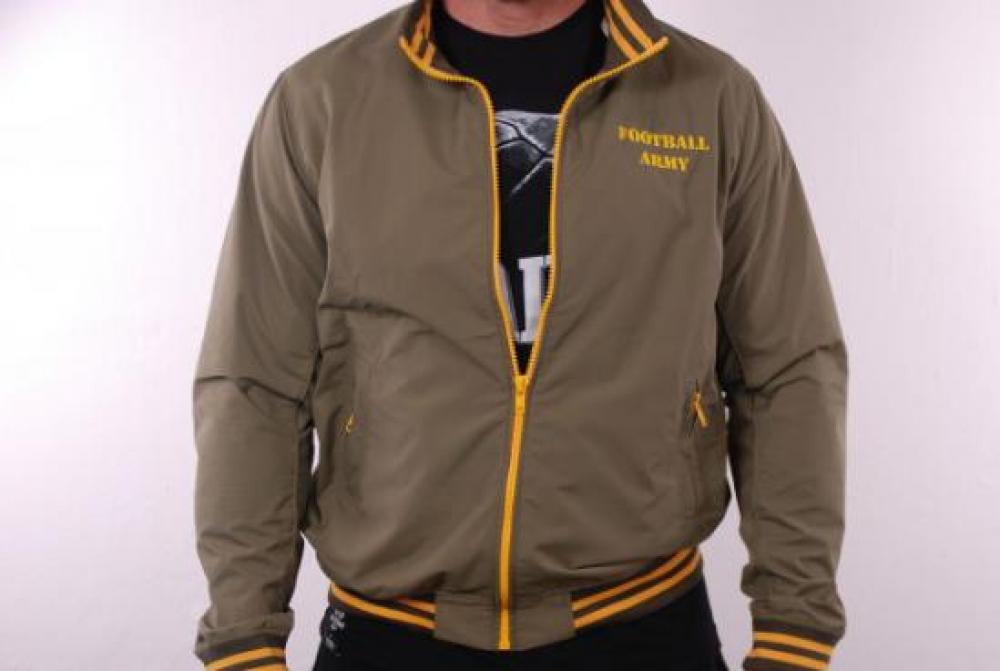 J022 BOMBER JACKET football army KHAKI