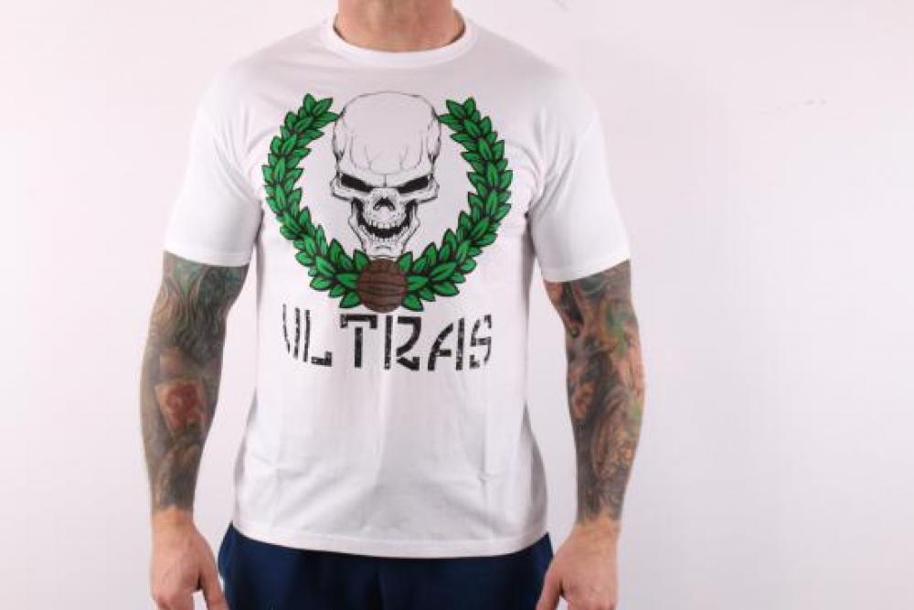 O017 SKULL green leaves