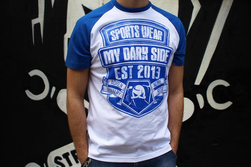 MDS007n TSHIRT MIX BLUE WHITE