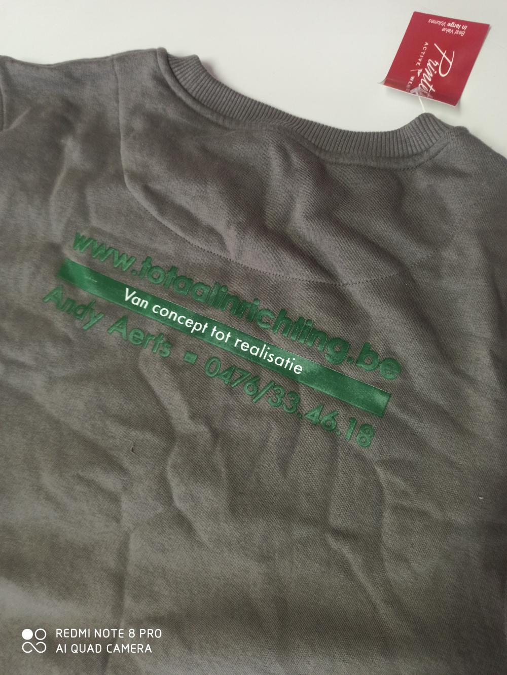 O044 bluza męska khaki printer z nadrukiem klienta